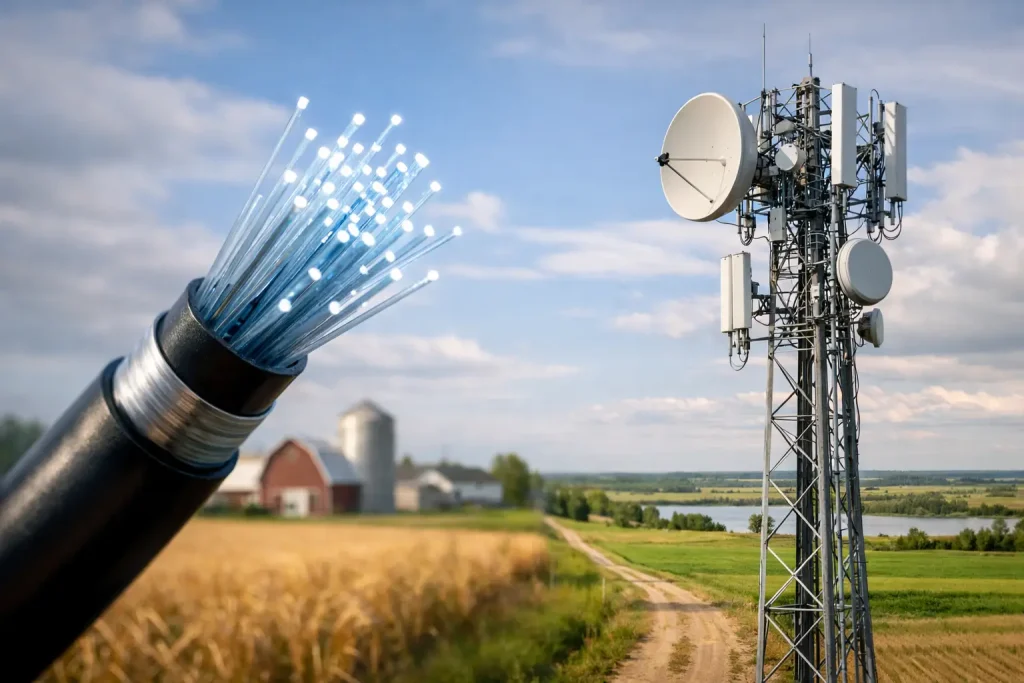Fiber vs Wireless Internet for Rural Manitoba
